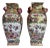 Pair of Chinese Porcelain Hand-Painted Famille Rose Vases With Plum Fruit Handles For Sale
