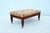 Wood Traditional Hickory Chair Button Tufted Cocktail Ottoman Bench on Brass Casters For Sale - Image 7 of 18