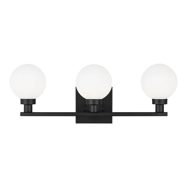 Sean Lavin By Visual Comfort Studio Clybourn 3-Light Bath Vanity Sconce in Midnight Black For Sale