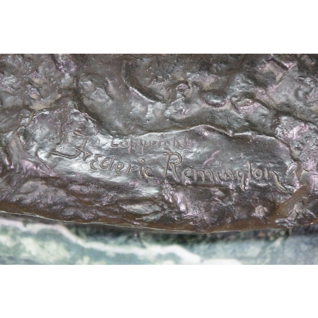 Metal Mid 20th Century Frederic Remington Roman Bronze Works the Cheyenne Statue Sculpture 24" For Sale - Image 7 of 16