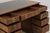 English 3 Part Leather Top Burl Walnut Desk For Sale - Image 4 of 15