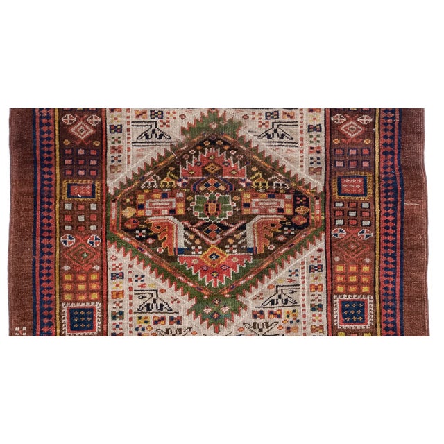 Modern Antique Circa 1900 Oversize Brown Serab Hand Knotted Wool Runner 4ft 1in X 22ft 3in For Sale - Image 3 of 14