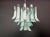 Murano Italian Murano Style Chandelier, 36 Lattimo Turquoise Glass Petals, Mazzega Style For Sale - Image 4 of 12