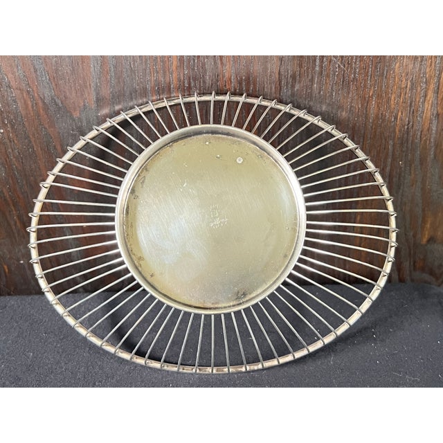 Vintage Mid-Century Modern Silverplate Bread Baskets - a Pair For Sale - Image 9 of 13