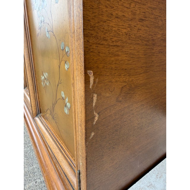 In the Style Roenzo Rutili Possibly Henredon 3 Part Credenza Storage Display Cabinet For Sale - Image 9 of 12
