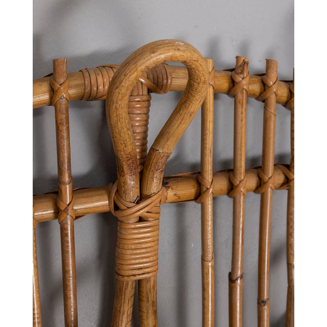 Vintage Italian Bamboo Wall Coat Rack, 1960s | Chairish