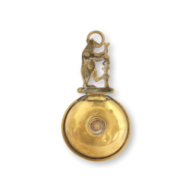 Late 19th Century Antique Brass Bear Chamberstick Candleholder For Sale - Image 5 of 5