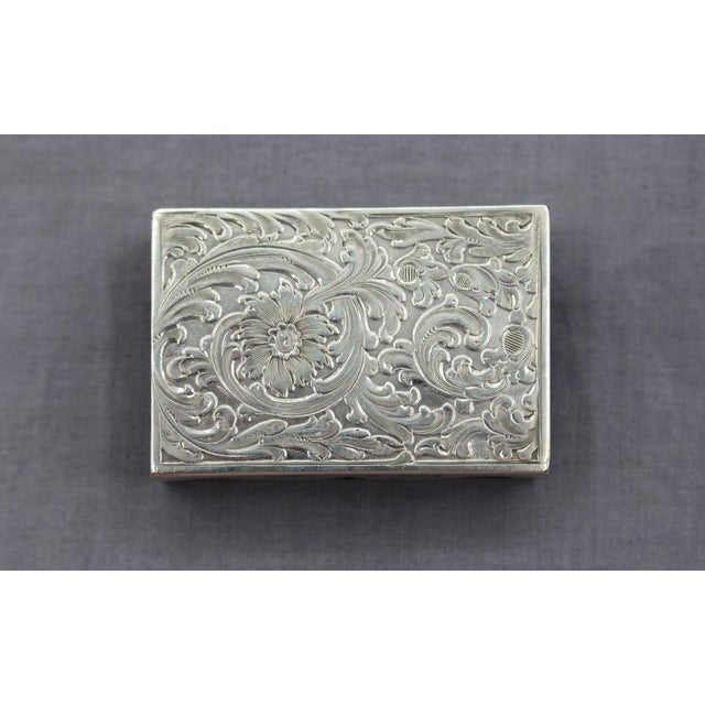 American Circa 1900 American Sterling Silver Matchbox Case Made for Tiffany For Sale - Image 3 of 6