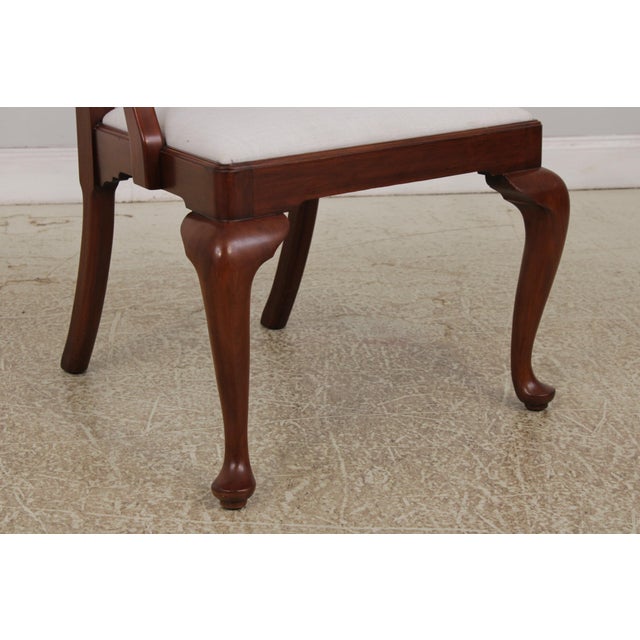 Brown Set of 6 Henkel Harris Model 110 Cherry Dining Room Chairs For Sale - Image 8 of 16