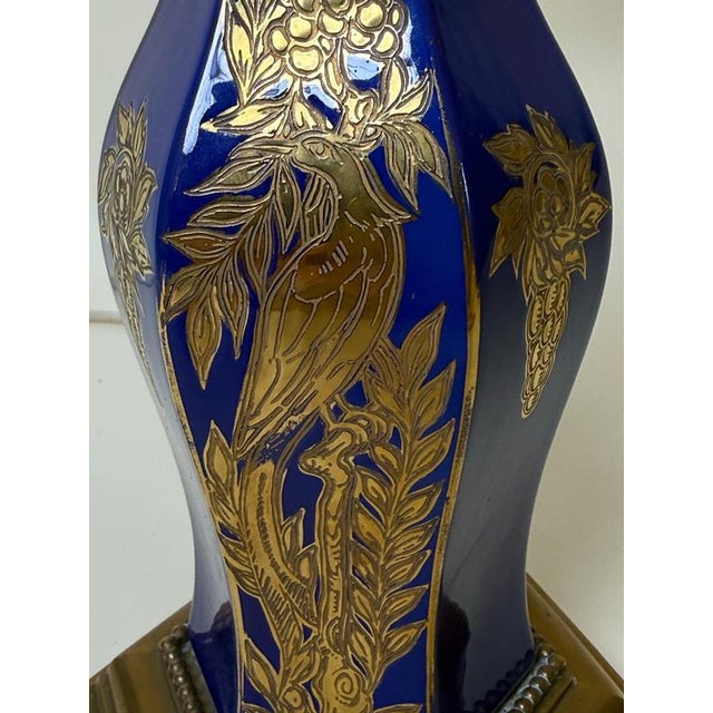 Porcelain and Brass Table Lamp from Rosenthal, Germany, 1920s For Sale - Image 12 of 18