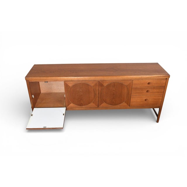 Mid 20th Century Nathan Furniture "Circle" Credenza in Teak #1, Attributed For Sale - Image 4 of 11