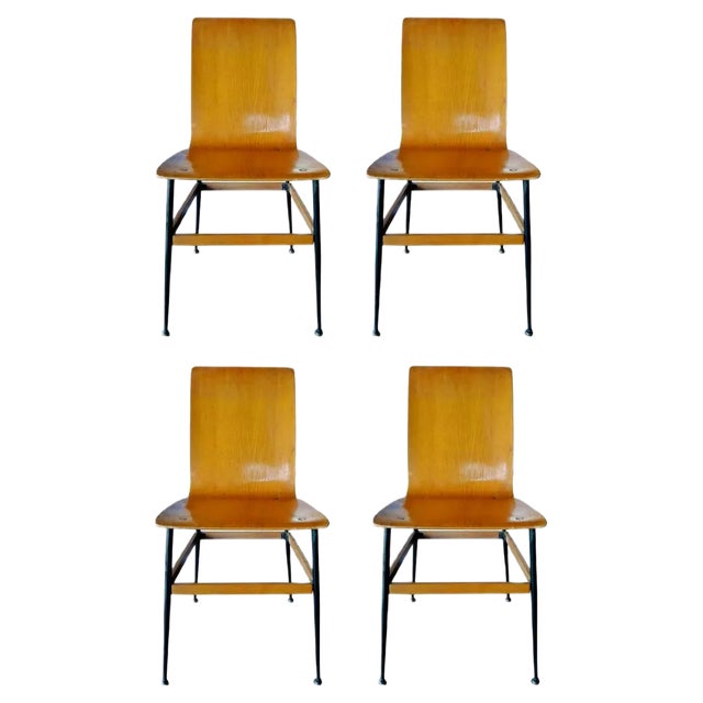 Dining Chairs by Rinaldo Scaioli and Eugenia Alberti Reggio, 1960s, Set of 4 For Sale