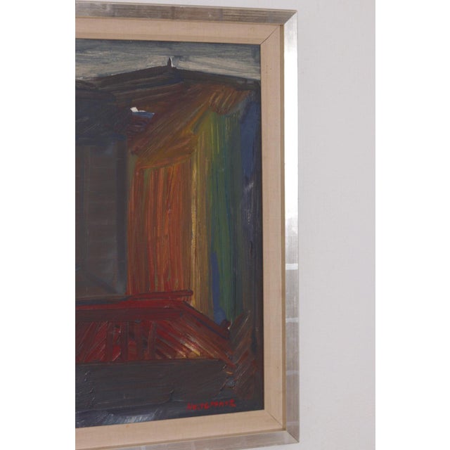 Tore Hultcrantz, City, 1960s, Oil on Panel, Framed For Sale - Image 8 of 18