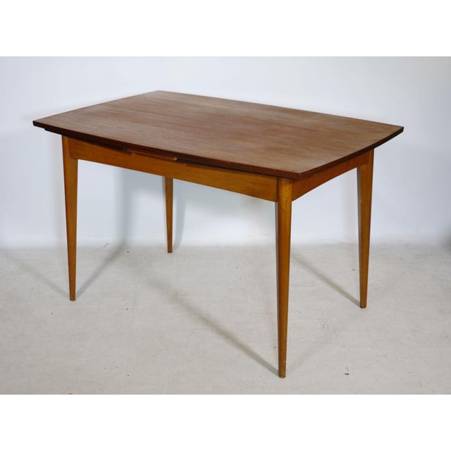 Mid-Century Double Extendable Dining Table in Teak, 1960s For Sale - Image 10 of 10