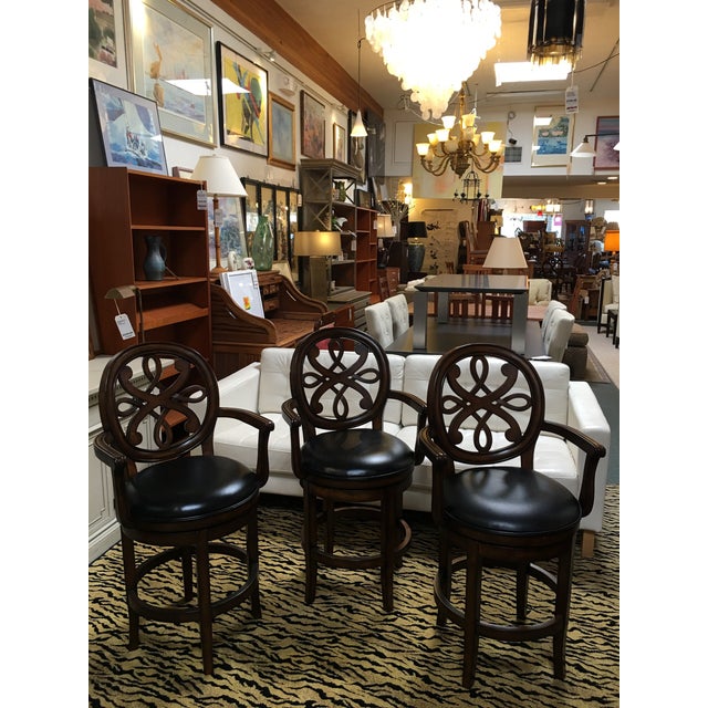 Frontgate Kristina Swivel Bar Stools - Set of 3 | Chairish (640 x 640 Pixel)