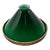 1920s Deco Banker/Poker Ceiling Light W/ 11" Brass Rim Green Glass Shade, 5 Available For Sale - Image 9 of 13