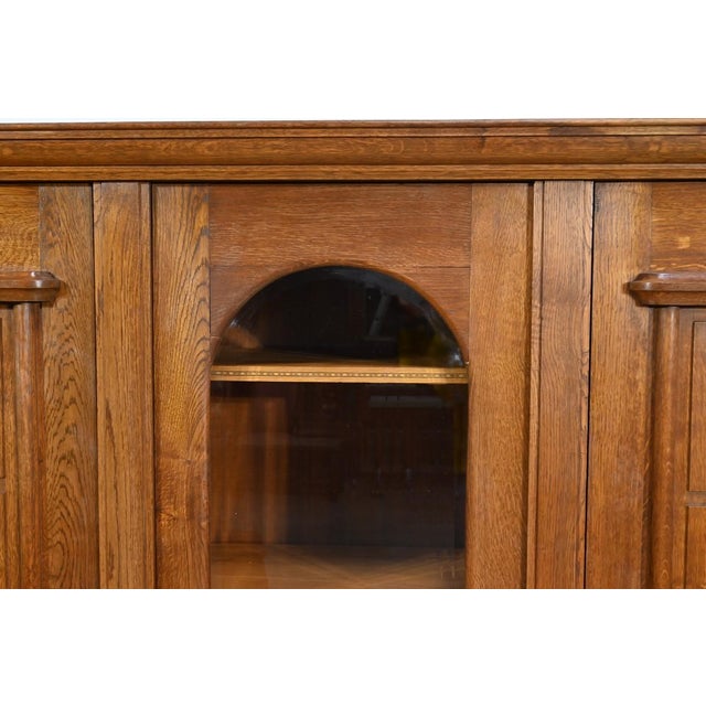 Art Deco Oak Bookcase, 1940s For Sale - Image 14 of 18