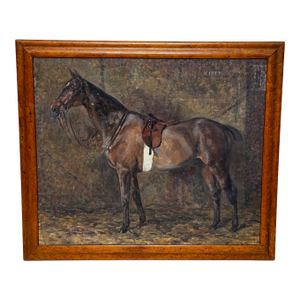 Oil Painting Kitty Hunter Mare of the Chiddingfold, Leconfield & Cowdray Hunt Stables Circa 1928