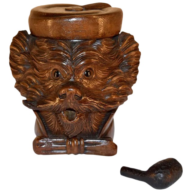 19th C Black Forest Carved Humidor For Sale