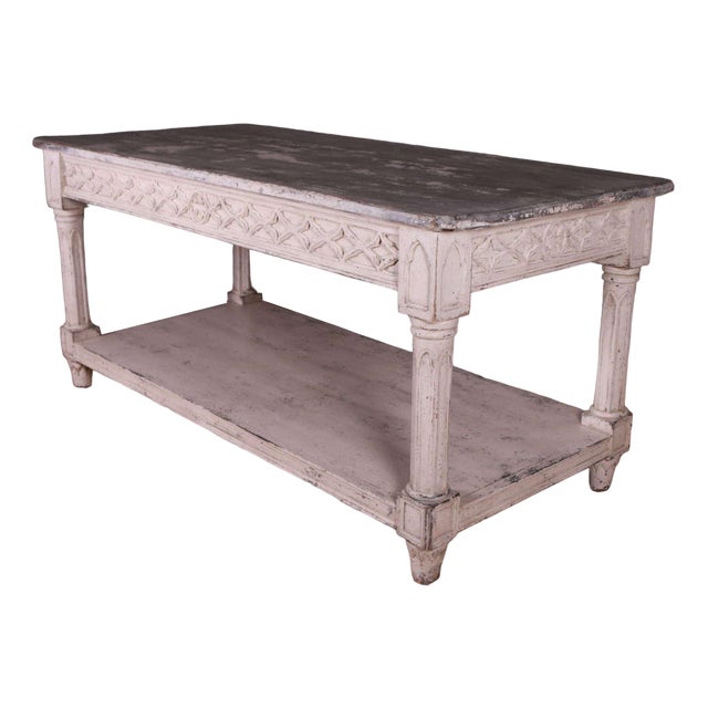 English Country House Prep Centre Table, 1890s For Sale