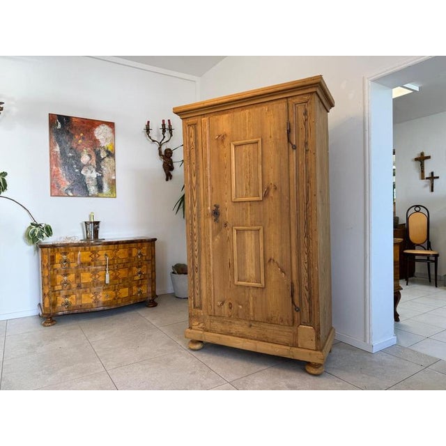 Baroque Farmhouse Cabinet in Softwood For Sale - Image 5 of 14