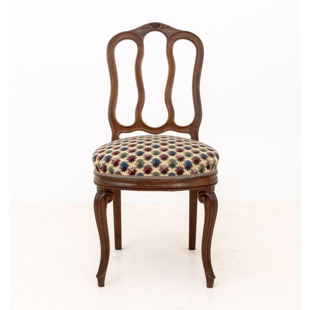 Louis XV Style Carved Walnut Side Chairs, Pair For Sale - Image 4 of 10