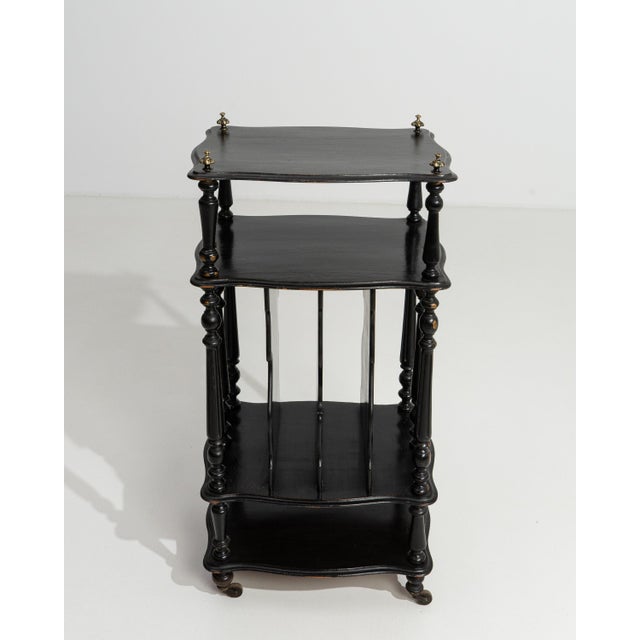 19th Century French Napoleon III Black Etagere Shelf For Sale In Greensboro - Image 6 of 14