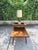 Wood Danish Style Mid Century Walnut and Brass Table Lamp For Sale - Image 7 of 13