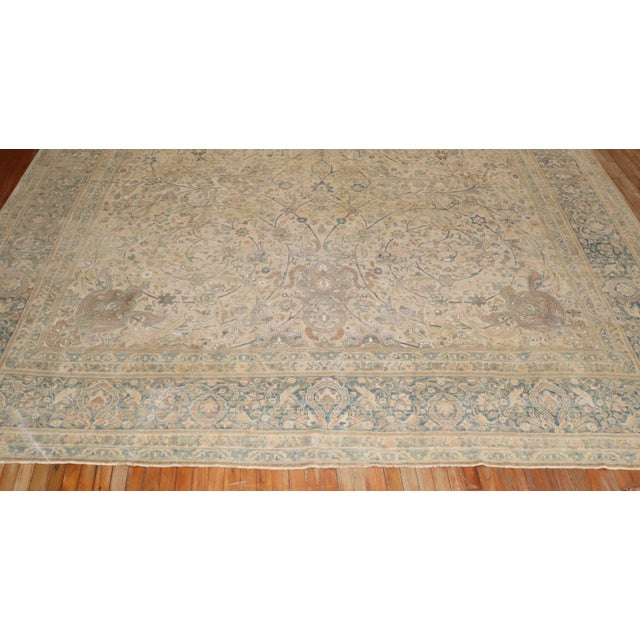Zabihi Collection Oversize Antique Persian Kerman Carpet For Sale - Image 11 of 12