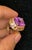 Bochic "Orient" Vintage Amethyst & Multi Sapphire Ring Set In 18K Solid Gold For Sale - Image 13 of 18