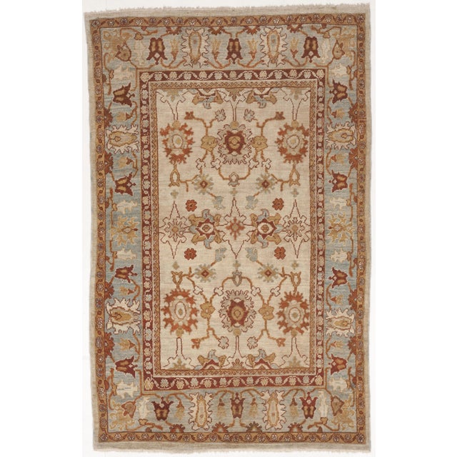 Vintage Handmade Persian Sultanabad Style Mahal Rug. 5'x 7'9" For Sale - Image 13 of 13