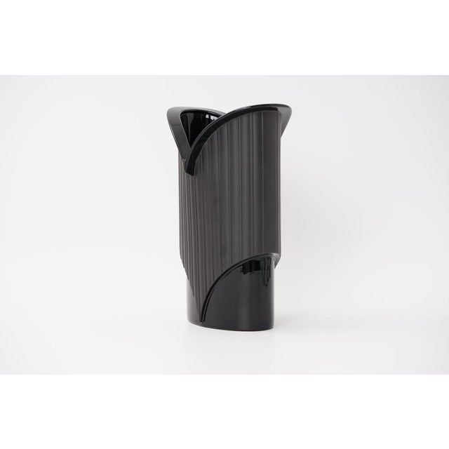 Mid-Century Modern Black Porcelain Vase by Jan Van Der Vaart for Rosenthal Studio Line, 1970s For Sale - Image 3 of 8
