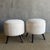 Mid-Century Modern Pair of Off-White & Greige Ottomans Made From Vintage Turkish Rugs For Sale - Image 3 of 9