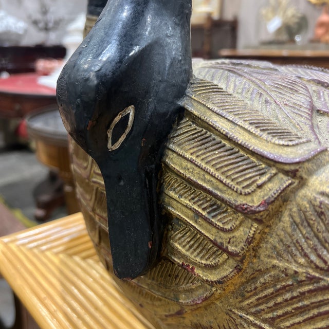 Black 19th Century Chinese Swan Sculpture For Sale - Image 8 of 8