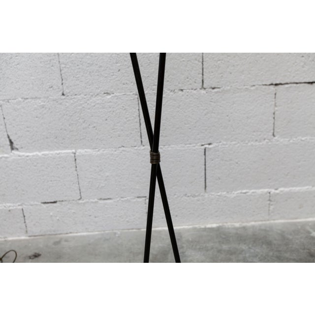 1950s Arlus Floor Lamp with Tripod Base and Ribbed Glass Lamps, 1950 For Sale - Image 5 of 18