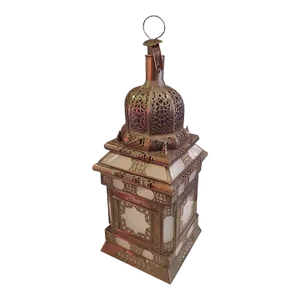 Small Moroccan Traditional Lantern in Multicolored Glass