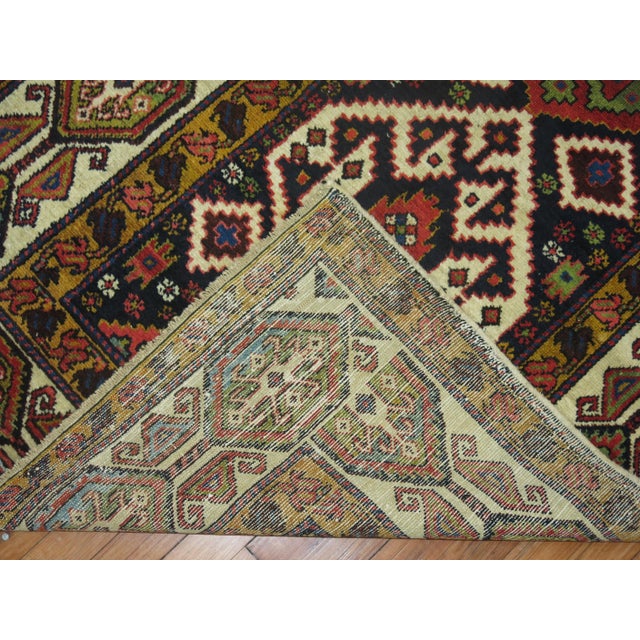 Early 21st Century Navy Mustard Vintage Persian Bakhtiari Runner For Sale - Image 5 of 6