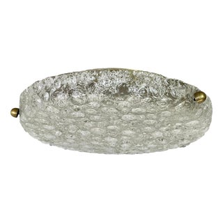 Large Ice Murano Glass Flush Mount from Hillebrand Leuchten, 1970s For Sale