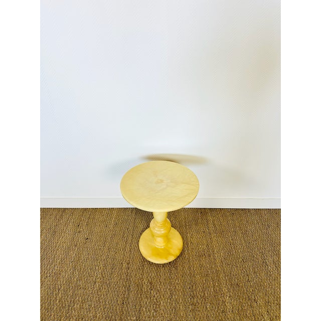 Mid-Century Modern Vintage Natural Onyx Pedestal Table with Sculptural Design, 1960 For Sale - Image 3 of 10
