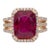 7.6Ct Madagascar Ruby Ring With Earth-Mined Diamond Accents: Solid 14k Gold, Size 6.75 For Sale