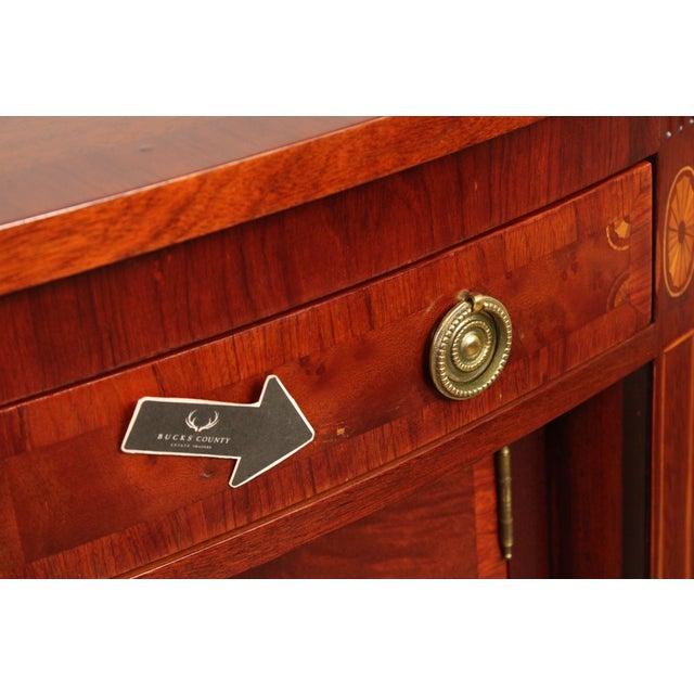 Hepplewhite Style Banded Mahogany Demilune Sideboard For Sale - Image 18 of 18