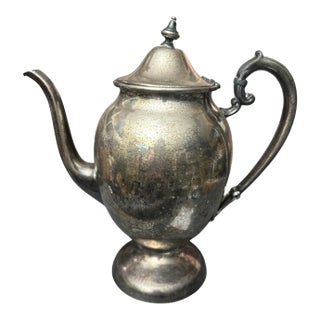 Vintage Silver Plated Stamped Tea Kettle Tea Pot For Sale