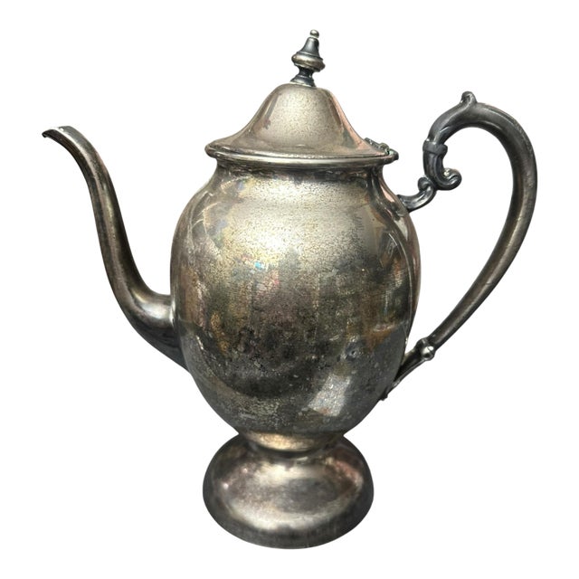 Vintage Silver Plated Stamped Tea Kettle Tea Pot For Sale