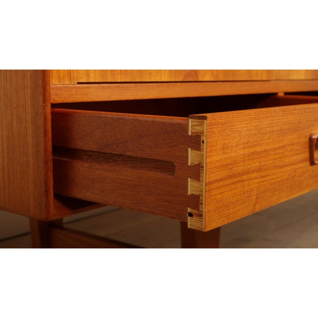 Vintage Danish Highboard in Teak with Light Inside For Sale - Image 10 of 18