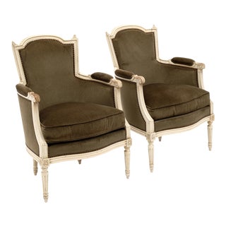Louis XVI Style French Antique Bergères For Sale