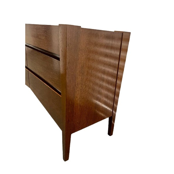 Custom Berman Rosetti Exotic Wenge Wood 6 Drawer Canted Console Dresser. For Sale In Chicago - Image 6 of 15