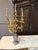 18th Century French style lamp dates from the 1900's. Made from gilt tole with a painted plaster/wooden gray base....