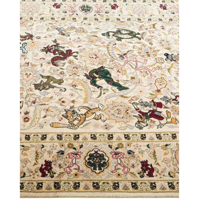 Solo Rugs Mogul, One-of-a-Kind Hand-Knotted Area Rug - Ivory, 4' 8" x 7' 2" For Sale - Image 4 of 8