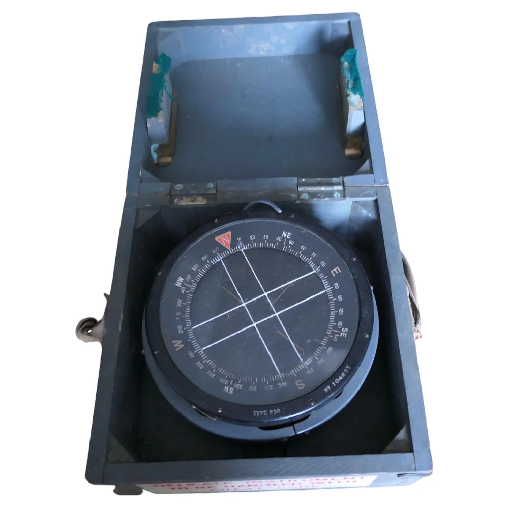 Royal Air Force P10 Aircraft Compass No. 10489 T, 1930s | Chairish