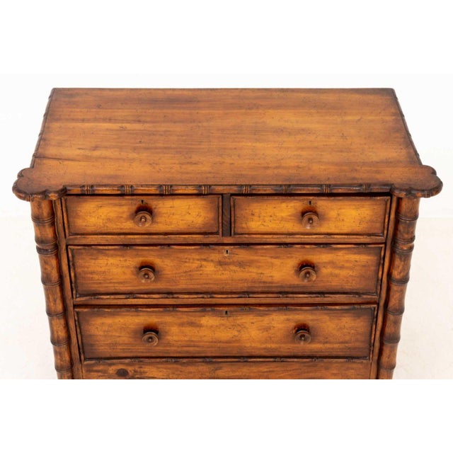 Aesthetic Style Faux Bamboo Chest of Drawers For Sale - Image 4 of 10